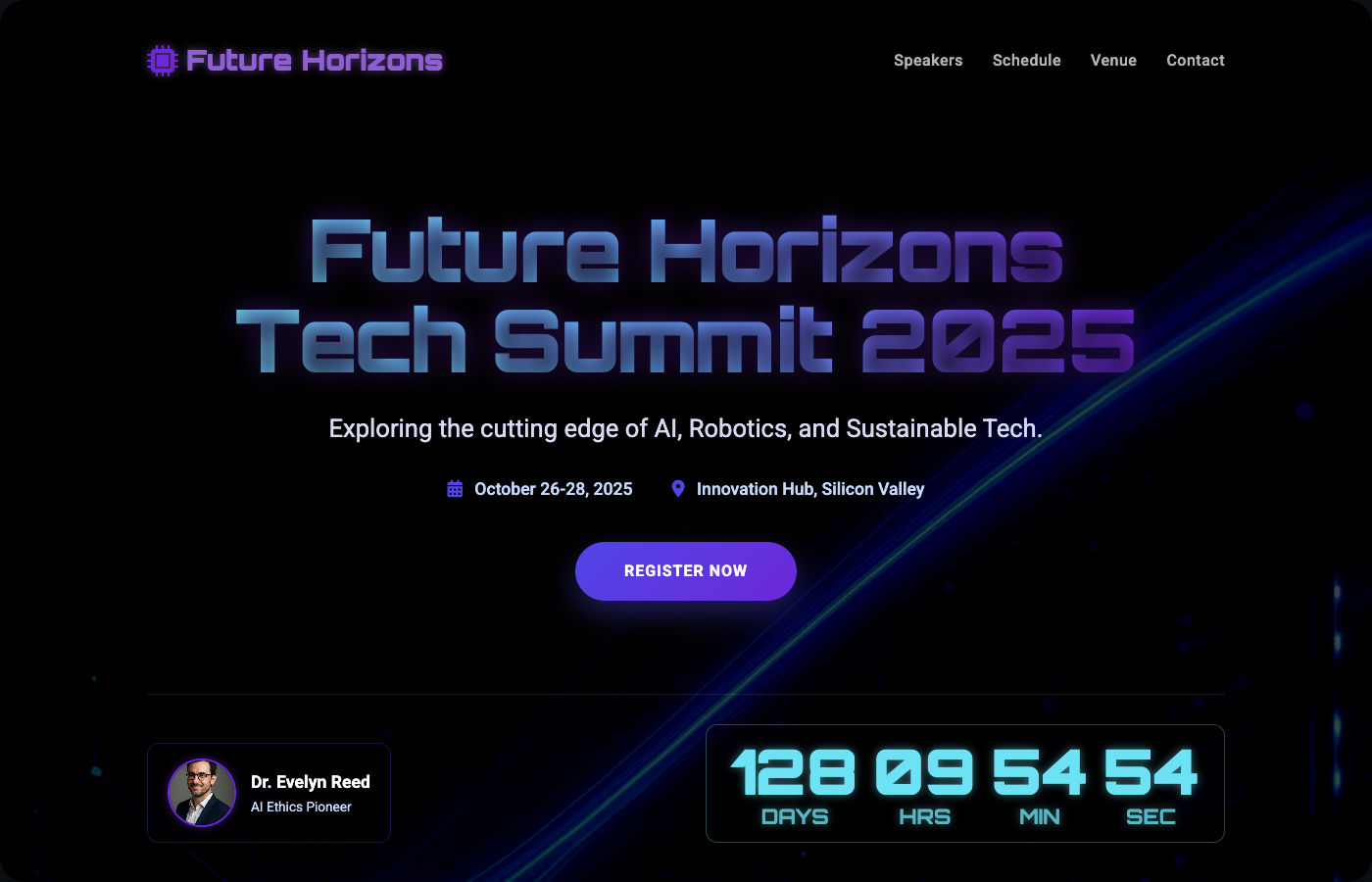 Event Website Example 1