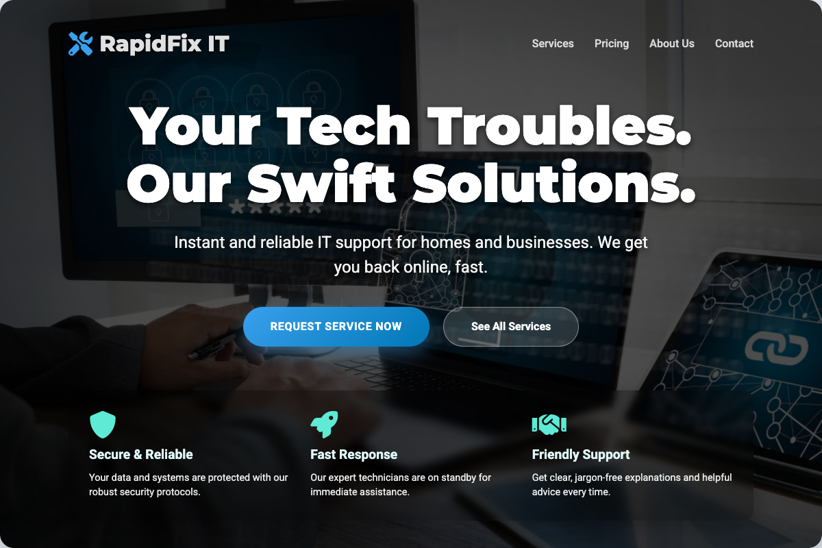 Service Website Example